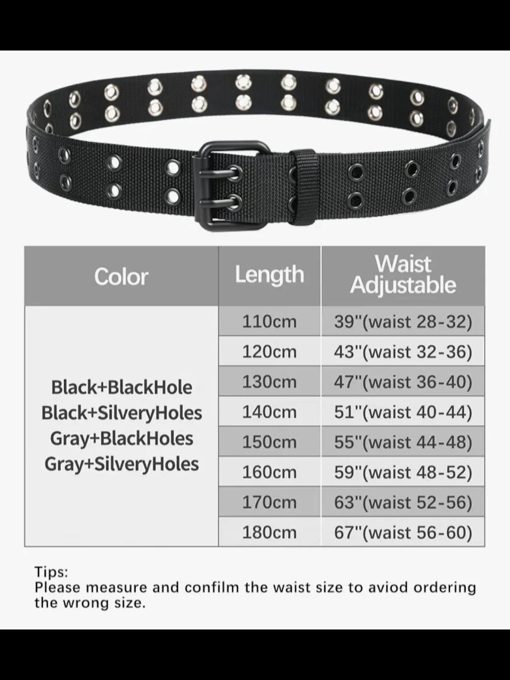 Classic Army Green Nylon Double Grommet Web Belt, 120 CM, One Size Fits All
